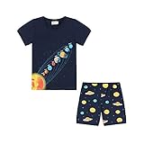 CM-Kid Pyjamas Jungen Kurz Kinder Schlafanzug Set Sommer Baumwolle 6 7 Jahre...