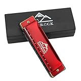 EastRock Mundharmonika C-Dur Harmonica mit Box 10-Loch Muntamonika für Student,...