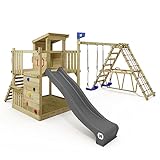 WICKEY Spielturm Klettergerüst Smart Nest mit Schaukel & Rutsche, Sandkasten, Surfswing...