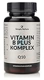 Vitamin B Plus Komplex mit Q10 und Beta Carotin - 120 Kapseln - hochdosiert