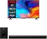 TCL Bundle of 43P639 43 Zoll (108cm) LED Fernseher + TCL S522WE 2.1 Kanal 200W Soundbar