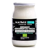 Nature Diet - Bio-Kokosnussöl 900 ml | Kaltgepresst | Unraffiniert | Vegan | Einmachglas