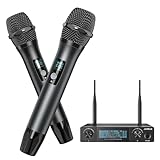 JAMELO Mikrofon Kabellos System, Professionelles Wireless Microphone Funkmikrofon,...