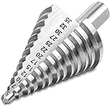 Pinava® HSS Stufenbohrer [10mm Schaft] - Passt in jedes Bohrfutter - Kegelbohrer Ø...