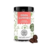 NATURE LOVE® Eisen Gummies – 120 Stück – ohne Zuckerzusatz, 96,5%...