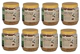 8X 340g Vogelfutter Erdnussbutter mit Mehlwürmern Wildvogelfutter Vögel PET-Glas...