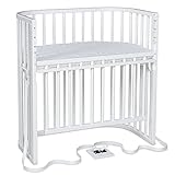 babybay Boxspring Comfort Plus Beistellbett, weiß lackiert mit Matratze Classic Cotton...