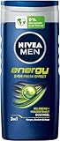 NIVEA MEN Energy Duschgel (250 ml), pH-hautneutrale Pflegedusche mit vitalisierendem Duft...