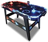 Carromco Airhockey Tisch Fire & Ice - Air hockey Spieltisch mit LED Lichteffekten - LED...