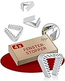 LouMaxx Fensterstopper 4er Set – Fensterklammer – Klemmschutz Fenster –...