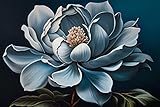 QMENA Wandposter,Bilderwand,Pictures Blaue Wandbild, Eine große blaue Magnolie,...