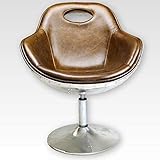 Phoenixarts Leder Sessel Wohnzimmer | Loungesessel Braun Cocktailsessel | Drehsessel...