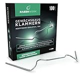 RASENWERK® - Gewächshausklammern aus 304 Edelstahl (rostfrei) - 100 Stück -...