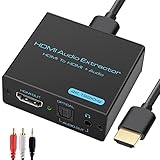 HDMI Audio Extractor 4k HDMI Optisch Splitter Adapter Konverter 3.5 mm...