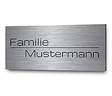 Edelstahl Türschild personalisiert mit Gravur - ab 8x3,5 cm | Riesige Motiv Auswahl |...