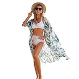 BAYGE Strandkleid Damen Lang Sommer Pareo Strandtunika Strandponcho Bikini Cover...