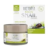 Victoria Beauty Schneckenschleim Creme mit Hyaluron, Schneckencreme gegen Falten...