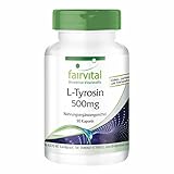 Fairvital | L-Tyrosin Kapseln 500mg - 90 Kapseln - HOCHDOSIERT - Aminosäure