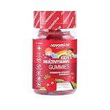 Vitamin Gummibärchen Multivitamin Fruchtgummis - Großpackung 1 Monat - Vegan -...