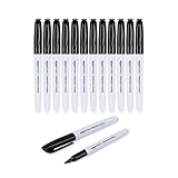 Amazon Basics - Permanentmarker, Schwarz, 12er-Pack