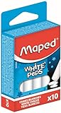 Maped M593500 - Kreide Peps, 10er Packung, rund, weiß