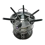 Suoumwa Fonduetopf-Set Fonduetopf Mehrzweck-Outdoor-Camping mit 6 Stäbchen Edelstahl...