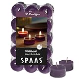 Spaas 30 Duftenden Clearlights, Teelichter mit durchsichtigem Halter, ± 4,5...