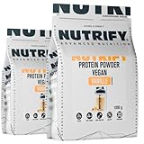 NUTRIFY Vegan Protein Pulver Vanille Set – 23g Protein– Veganes Eiweißpulver aus...