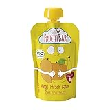 FruchtBar-Bio Quetschie Mango, Pfirsich, Banane, im Quetschbeutel, 8x100g