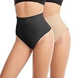 L&K-II Damen Nahtlos Mieder String Bauchweg 3601 Schwarz+Hautfarben Gr. S/M