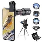 Selvim Handy Objektiv Linse Kit Lens Set 22X Teleobjektiv, 25X Makro Objektiv, 0,62X...