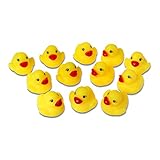 Schramm® 12 Stück Gummiente Quietsche Ente gelb ca. 3,5 cm Quietscheente Badeente Bade...