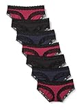 Iris & Lilly Damen Hipster-Unterwäsche Baumwolle und Spitze, 7er-Pack,...