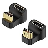 QIANRENON HDMI 2.1 U Förmig Winkel Display Adapter 8K HDMI2.1 Stecker auf Buchse 180 Grad...