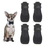 GOSHIES 4 Stück Hundeschuhe Pfotenschutz Hunde Schuhe Outdoor atmungsaktiv Hundeschuhe...