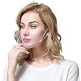 GUSTO 12 Stück Visier Transparente Maske für Nase und Mund mit Gummizügen für...