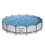 Bestway Steel Pro MAX Frame Pool Set mit Filterpumpe Ø 427 x 84 cm, lichtgrau,...