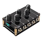 Mini-Audio-Mixer, Stereo-Line-Mixer, 4-in-1-Stereo-Splitter mit Unabhängigem...