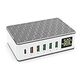 GERALD USB Laden Station mit Mehreren AnschlüSsen und 20 W PD 2.0 Typ-C USB LadegeräT +...