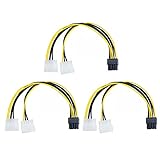 3er-Pack Molex Stecker auf PCI-E 8 pin Buchse Adapter Kabel für...