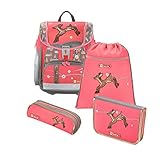 Step by Step Schulranzen-Set Touch 2 „Modern Deer“ 4-teilig, rosa-grau,...