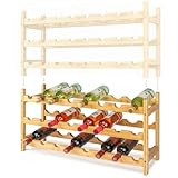 VINOMENTO® Weinregal | stapelbares Weinregal aus Holz [für 24, 48 oder 72 Flaschen] |...