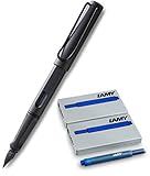 Lamy F?llhalter Safari umbra matt (1 F?ller, Federst?rke M + 10 Patronen, blau)