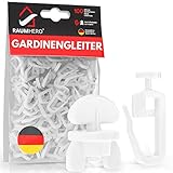 Raumhero® Gardinengleiter für Gardinenschiene (Komplettset 100x Gardinenhaken...