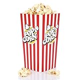 FunX Kraftpapier Popcornboxen 12er Pack Groß - Partyboxen für Kino, Filmabende,...