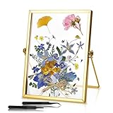 Unvtap Glasbilderrahmen 15x20cm Glasrahmen für Gepresste Blumen Bilderrahmen...