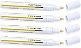 Set: 2 BZW 4 Stück Dunlop Reifenmarkierstift, weiß Reifenmarker 4,5 ml, Auto, Fahrrad,...