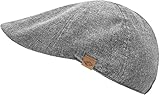 CHILLOUTS Schiebermütze aus 100% Baumwolle - Flat Cap Shelton Ivy Cap - Herren grau S-M