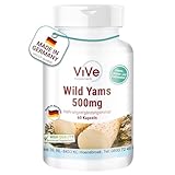 Yamswurzel-Extrakt 500 mg - 60 Kapseln Wild Yams mit 20% Diosgenin- hochdosiert...