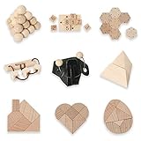 Bartl 500267 Knobelspiele aus Holz Puzzle Set D (9 Puzzles) Geschicklichkeitsspiele für...